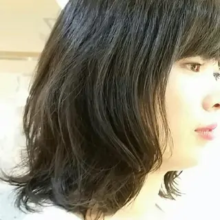 ミディアム 美谷添（ミヤゾエ） まどか大人ヘアサロンのヘアスタイル