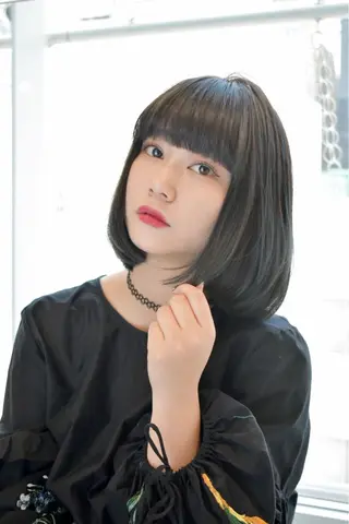 ミディアム カラー 前髪/ハイライト得意 安西駿一　【銀座】のヘアスタイル