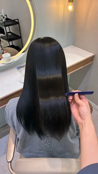 ロング ハイトーン/韓国ヘア senaのヘアスタイル