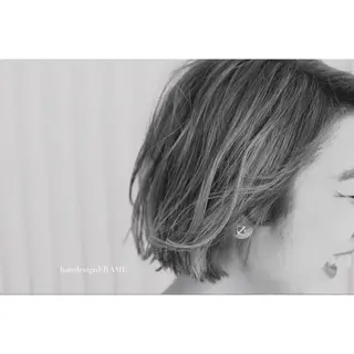 ショート ミディアム エイジングケア/大人 デザイン/FRAMEのヘアスタイル