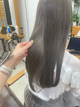 ロング カラー 韓国ヘア/暖色カラー 新美多英のヘアスタイル