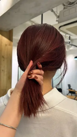 カラー じゅわっと暖色カラー 🍊Moemiのヘアスタイル