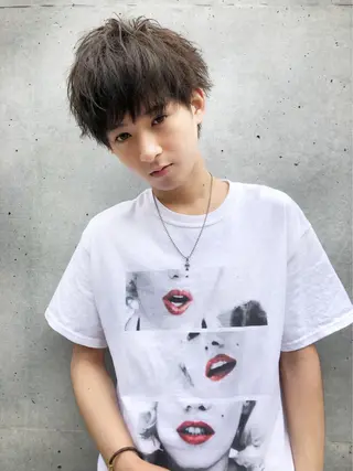 ショート カラー パーマ ヘアアレンジ メンズ 🌈トレンドヘア 🌈WATARU🌈のヘアスタイル