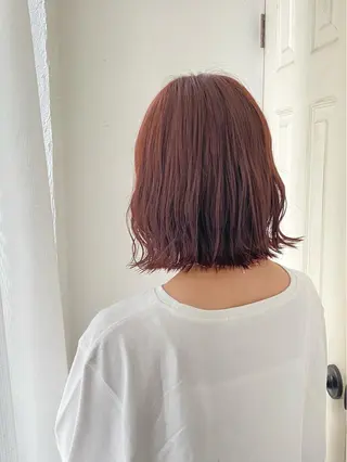 ミディアム カラー 🍑もも 🍑のヘアスタイル