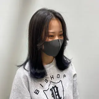 セミロング カラー 💫副店長💫 篠崎 はやとのヘアスタイル
