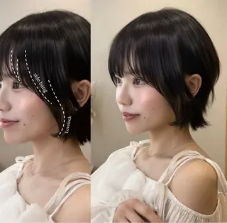 ショート 艶カラー/ショート/ ボブ𝕄𝔸ℝ𝕀ℕのヘアスタイル