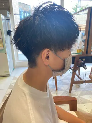 ショート カラー パーマ ヘアアレンジ メンズ メンズパーマの巨匠 鈴木純のヘアスタイル