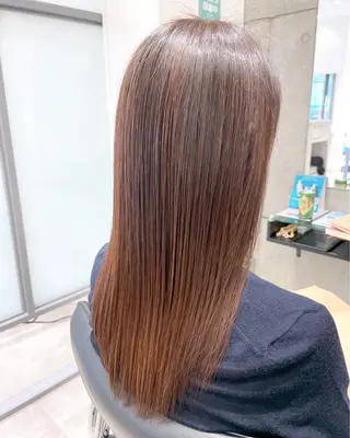 ミディアム カラー ドライ カット✂️髪質改善のヘアスタイル
