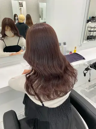 セミロング カラー センターパート特化 井上健太のヘアスタイル