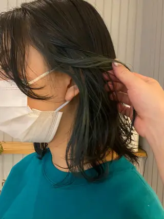 ミディアム カラー 加藤 真由のヘアスタイル