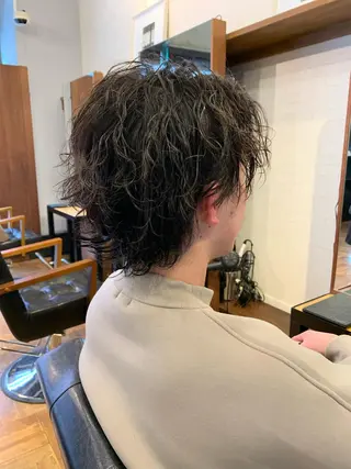ショート カラー パーマ ヘアアレンジ メンズ キッズ ブリーチカラー🔥 パーマ【佐々木凌平】のヘアスタイル