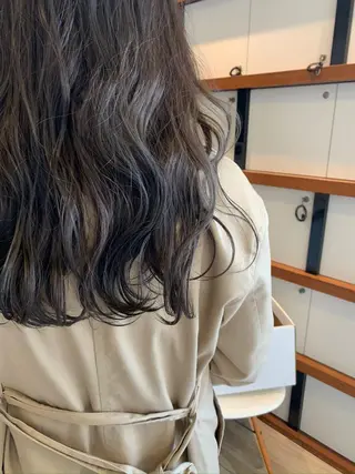 ロング 🍋透け感カラー🍃 オリーブ🍐Kahoのヘアスタイル