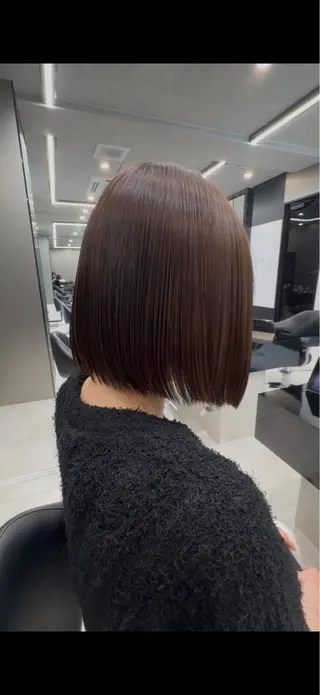 ミディアム カラー 💜ひな💜縮毛矯正 /透明感/韓国ヘアのヘアスタイル