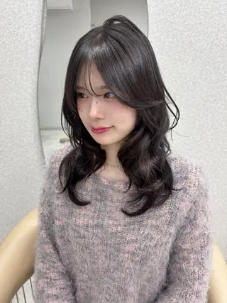 セミロング カラー ヘアアレンジ 天神￤カラー￤ まなみ🎀💞のヘアスタイル
