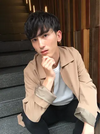 ショート カラー パーマ メンズ 柔らか垢抜けｶﾗｰと ｶｯﾄ🫧ASUKAのヘアスタイル