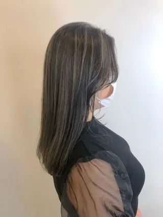 セミロング カラー ☕️ベージュカラー 内藤光哉☕️のヘアスタイル