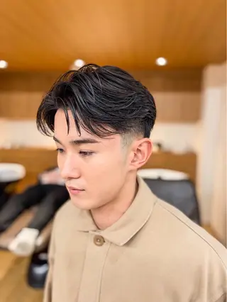 ショート メンズ センターパート職人 柏/メンズ/ ハルキのヘアスタイル
