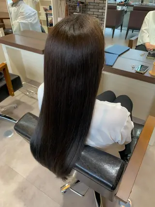 ロング カラー 地毛風ストレート/ 髪質改善/榎本流行のヘアスタイル