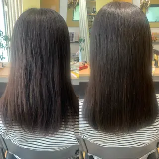 ミディアム パーマ hub hair レイヤー/透明感のヘアスタイル