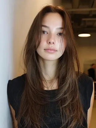 ロング レイヤー/顔周り🌈 韓国特化 ヒトミ☁️のヘアスタイル