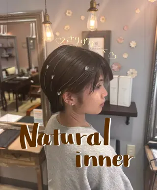 ショート カラー 🌱なゆみ🌱透明感 /ナチュラル/高宮のヘアスタイル