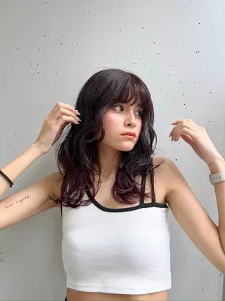 セミロング 山本 晶大のヘアスタイル