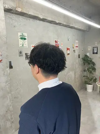 ショート パーマ メンズ door white hideのヘアスタイル