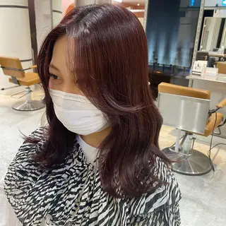 ミディアム カラー 韓国・網紅style 🦋HONOKA🦋のヘアスタイル