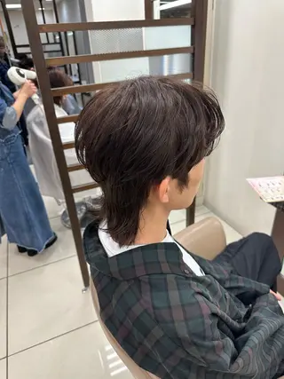 キッズ メンズ特化シャドウパ ーマラウンドマッシュのヘアスタイル