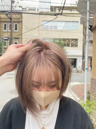 ミディアム キッズ 髪質改善ストレート オルメントのヘアスタイル