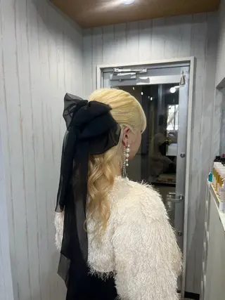 ロング ヘアアレンジ リト /渋谷/ハイトーンのヘアスタイル