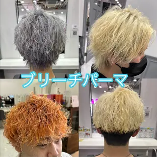 ショート カラー パーマ ヘアアレンジ メンズ 🔥メンズパーマ 特化 渡辺一翔のヘアスタイル