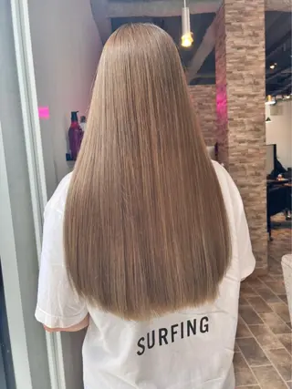 ロング カラー ヘアカラー&縮毛矯正 STAR☆RIVERのヘアスタイル