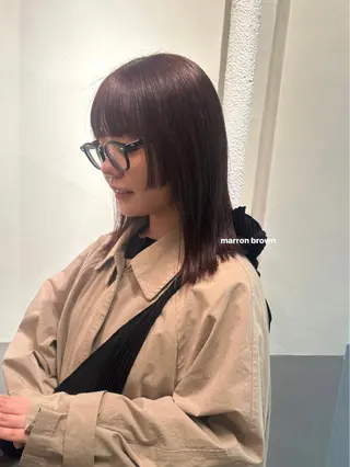 ミディアム カラー 暖色カラー/レイヤー 🌙 オノユリカのヘアスタイル