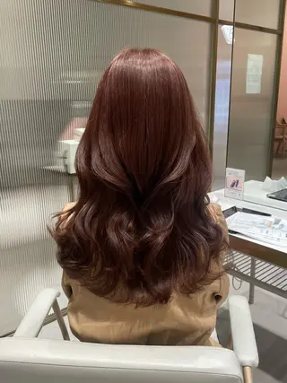 セミロング カラー ヘアアレンジ 🤎小顔レイヤー /ベージュ🤎友香のヘアスタイル