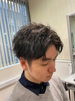 パーマ メンズ Ryo 難波 メンズサロンのヘアスタイル
