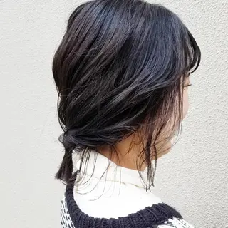 ヘアアレンジ 🙃 透明感カラー/ボブのヘアスタイル