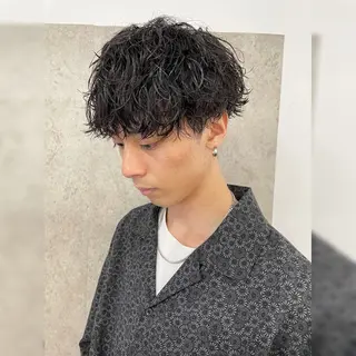 ショート カラー パーマ メンズ お悩み解決 園田翔大のヘアスタイル