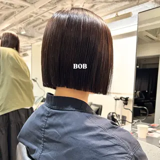 ショート カラー 切りっぱなしBOB 職人💜Anzuのヘアスタイル