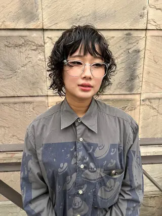 ショート パーマ ヘアアレンジ 渡邉 舞のヘアスタイル