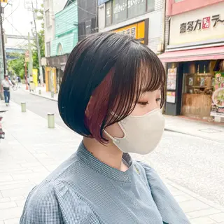 ミディアム ショート/ボブ/ 透明感カラー/ほのかのヘアスタイル