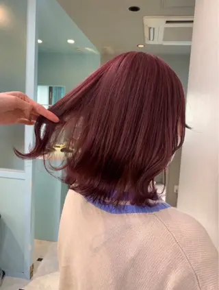 ミディアム カラー 🎀愛されピンク ラベンダー💜ゆいのヘアスタイル