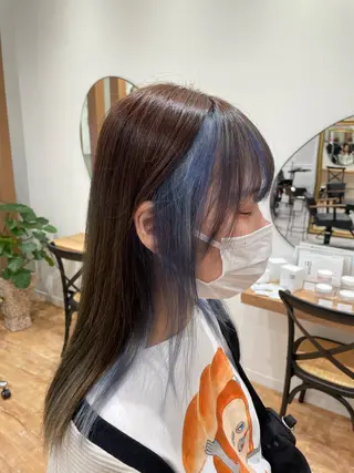 カラー 矯正パーマ、ベージュ ボブカット🫧のヘアスタイル