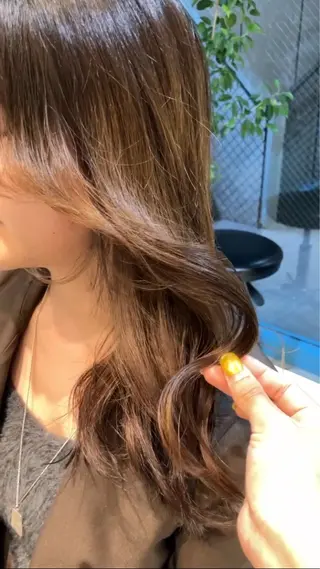 セミロング カラー ヘアアレンジ 久野 紗愛のヘアスタイル