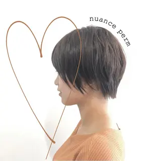 ショート カラー パーマ お洒落パーマ/ 艶カラー/michiのヘアスタイル