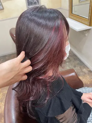 ミディアム カラー 岩谷/ブリーチ 🪽透明感カラーのヘアスタイル