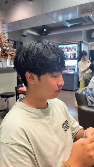 メンズ メンズカット パーマ飯野友喜のヘアスタイル