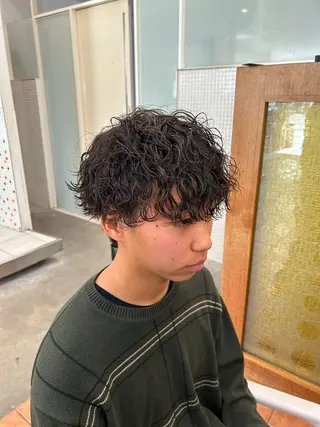パーマ メンズ 相模大野メンズ パーマ 仁翔のヘアスタイル