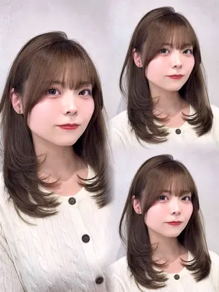 セミロング 谷川が作る熊本1🥇 レイヤーカットのヘアスタイル