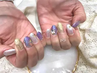 ミディアム ネイル m kaori𓃟のネイルデザイン